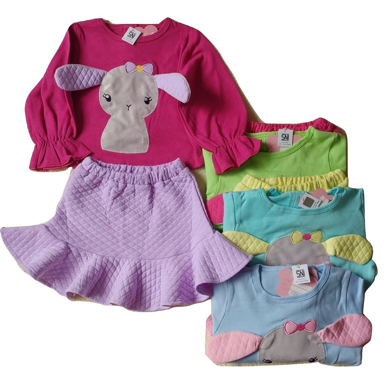 Jelova Angela Setelan Baju Baby Bayi Rabbit 3D 6-14 Months Miangel - SNI STANDART