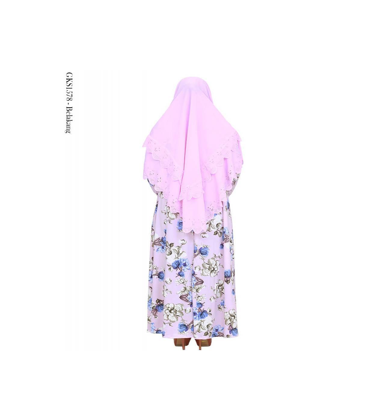 GKS-1578 Gamis Muslimah Syari Jumbo Spandek Jersey Set Hijab