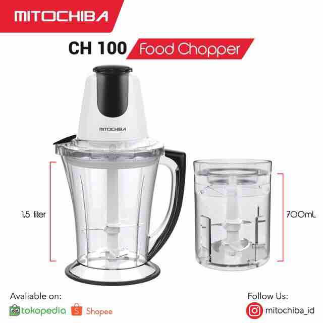 Mitochiba CH-100 food chopper blender makanan dan daging / Pengiling /Penghancur/ Pengaduk