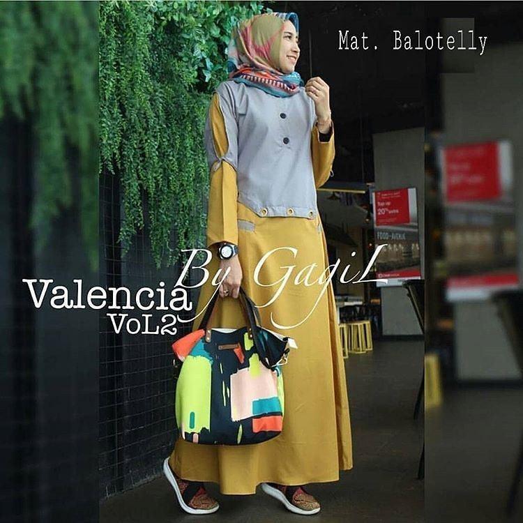 TOF TERBARU Gamis Wanita Gamis Syari Dress Wanita Muslim Murah NEW VALENCIA DRESS