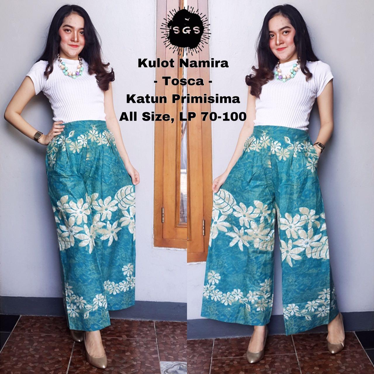 Bawahan Celana Panjang Kulot - Celana Kulot Batik - Celana Jogger Wanita - Kulot Namira Tosca