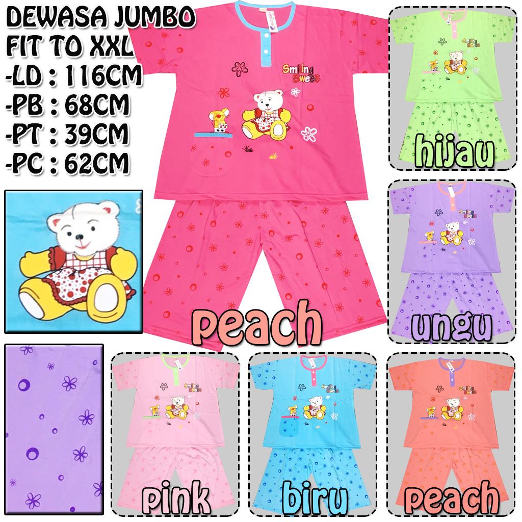 BAJU TIDUR DEWASA 3/4 JUMBO 2208 / JML_SLEEPWEAR / PIYAMA
