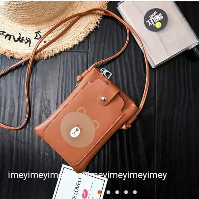 Tas Selempang Kecil / Tas HP / Tas Tab 7 inch - Bear / tas selempang wanita terbaru / tas terlaris / tas wanita terkini / tas selempang murah berkualitas