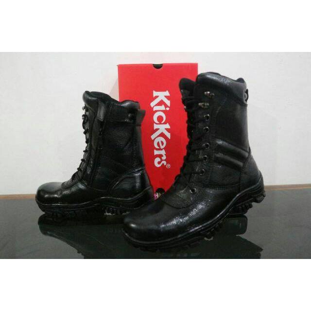 Promo Termurah Sepatu Boots PDL Kulit Kickers Safety Pria Proyek Touring Worksafe Gratis Ongkir