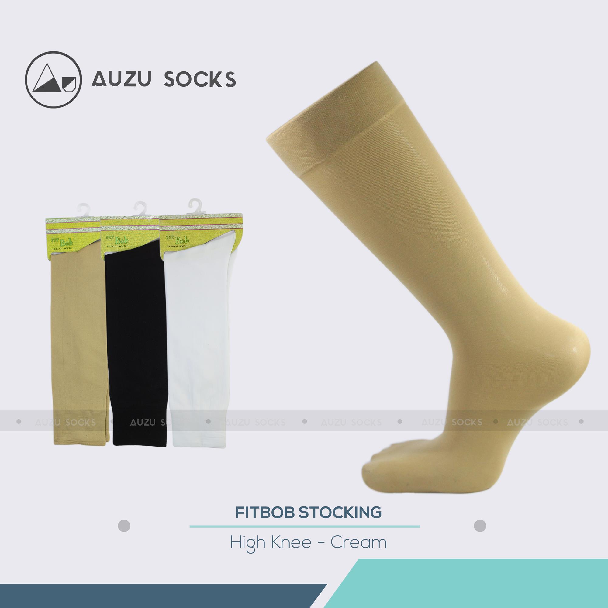 auzu socks - (2 pasang) Kaos kaki formal wanita kerja stocking kaos kaki selutut