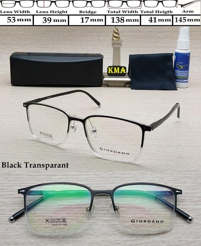 frame kacamata minus GIORDANO CABRIO ELASTIS frame kotak lentur minus