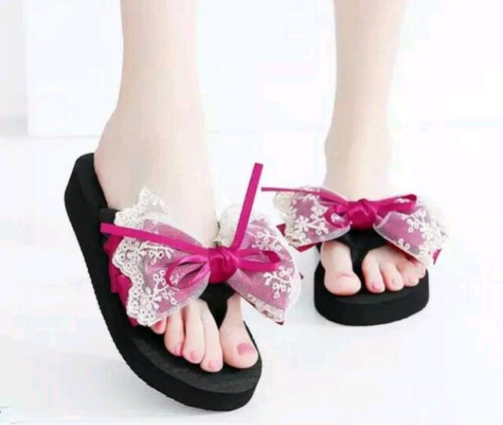 EZELL SHOP Sandal Jepit Santai Wedges Pita Renda Hitam MurahIDR69900. Rp 69.900