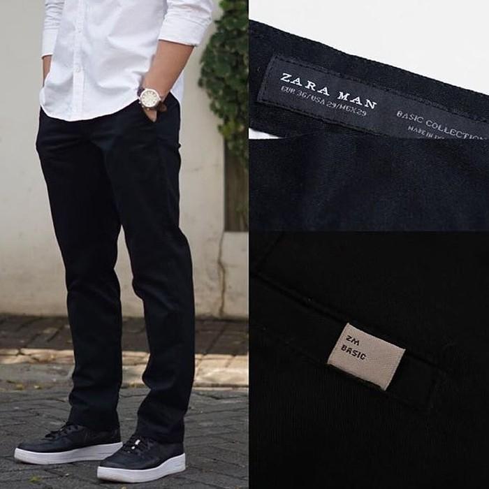 Chinos Pants ZARA BASIC ORIGINAL / Celana Chino Pria ORI BRANDED ZR12 - Cvdf7q