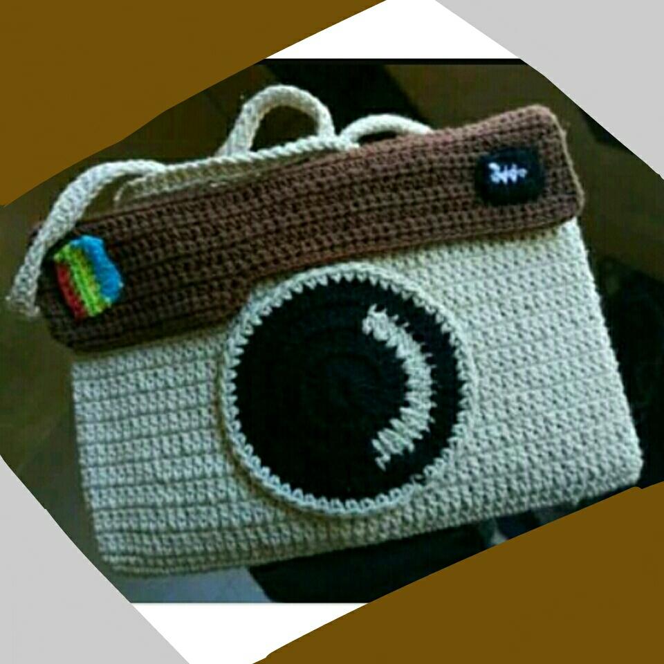 sling bag/tas selempang rajut ig wanita 