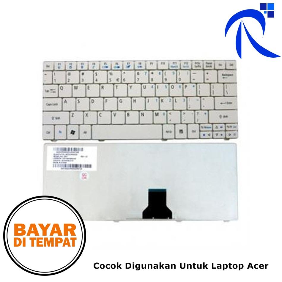 COD Keyboard Acer Aspire One 721 722 751 753h White Putih / Black Hitam - Papan Ketik Key Board - FREE ONGKIR