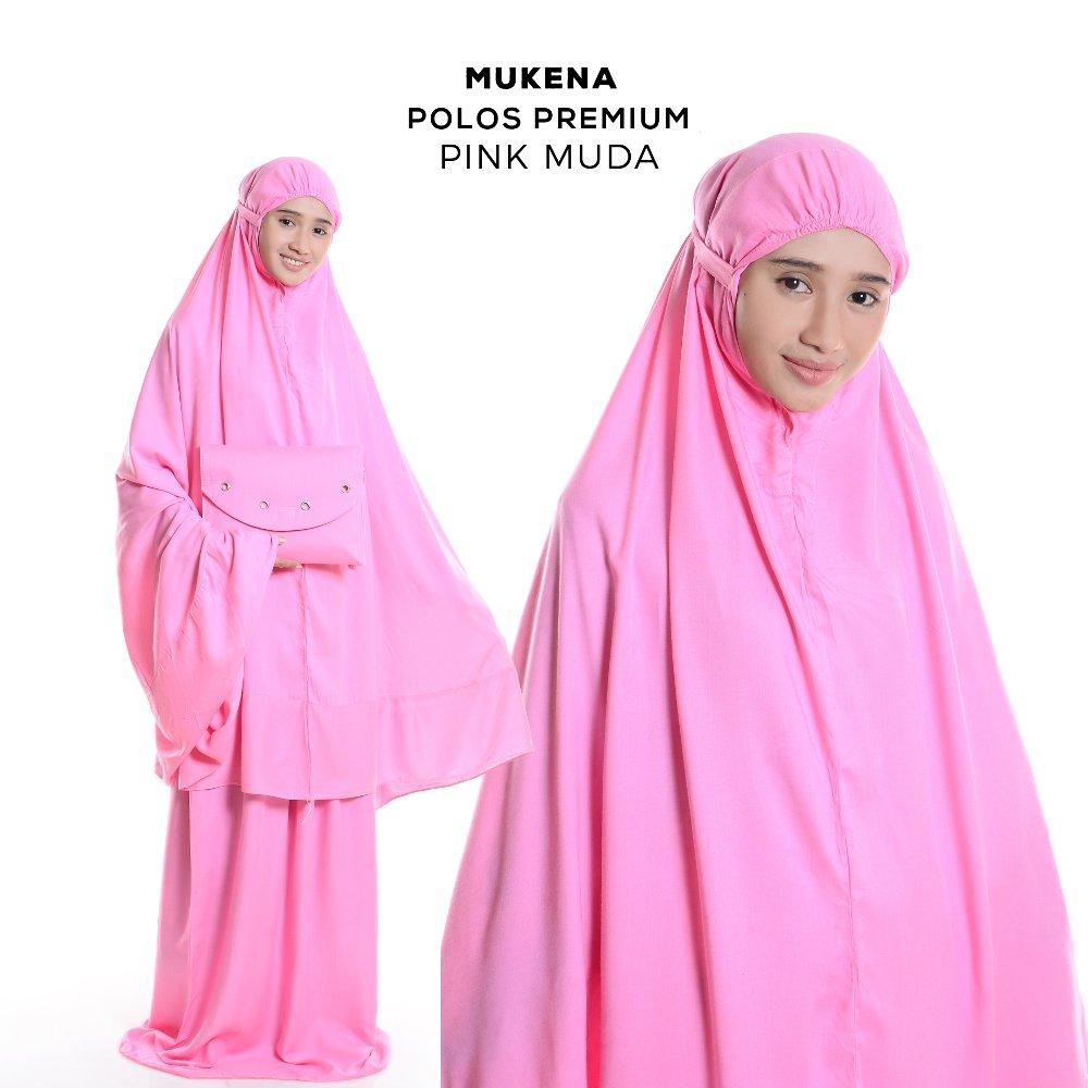 Mukena Dewasa Rayon Bali Polos Premium Pink Muda di lapak Belimukena belimukena