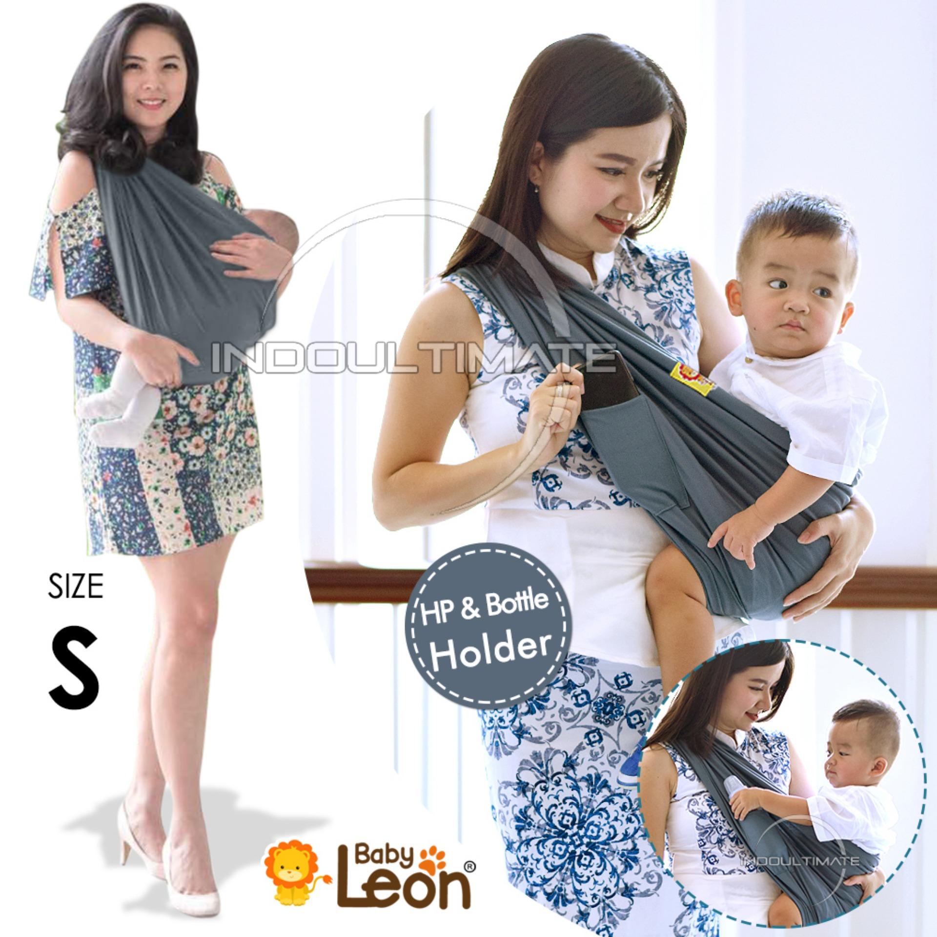 BABY LEON Gendongan Bayi Kaos/Geos/selendang Bayi Praktis BY 44 GB Polos Ukuran S