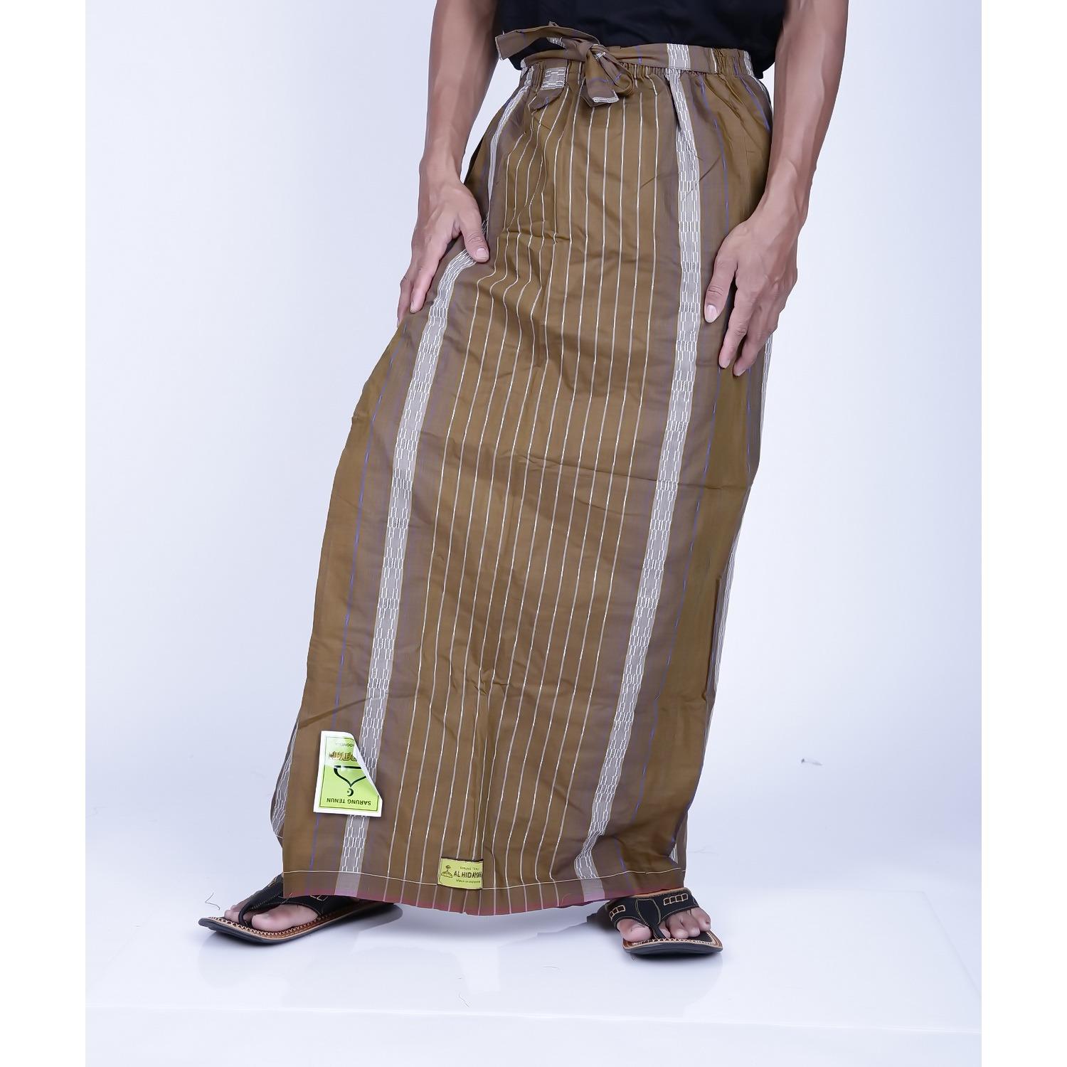 Ronaco Sarung Celana Sarung Tenun Al hidayah - Coklat Muda