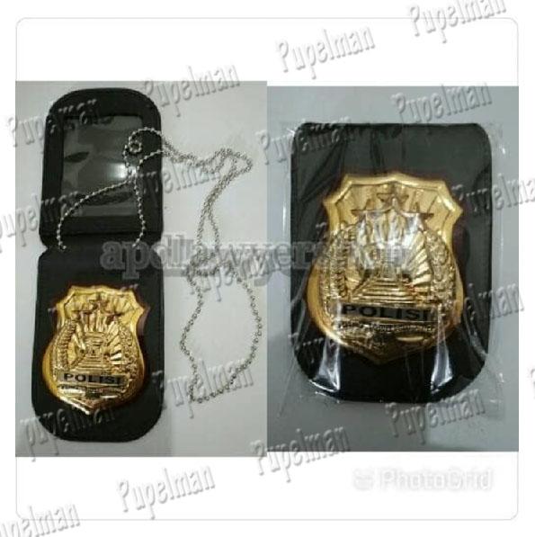 Dompet Name Tag Id Card Holder kalung lencana KTA POLISI FBI PERBAKIN BNN BIN Kulit Polisi Satpam Police Petugas Keamanan Army Tentara Dompet Pria Wanita