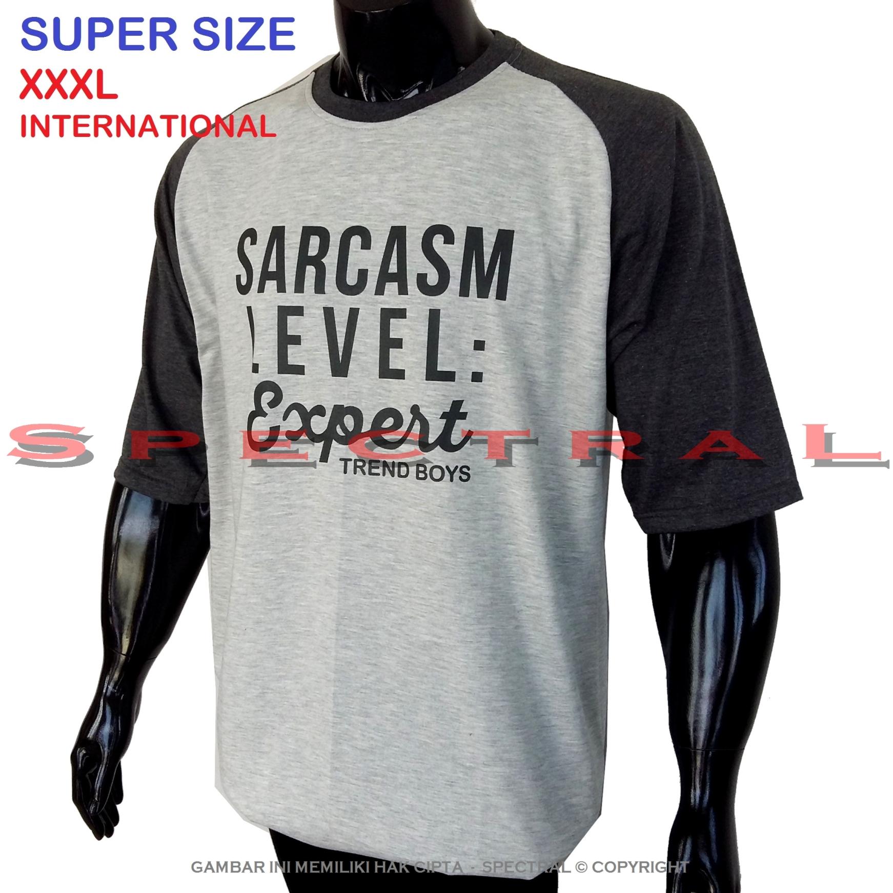 Spectral – 3XL SUPER BIG SIZE XXXL 100% Cotton Combed Kaos Distro Jumbo T-Shirt Fashion Ukuran Besar Polos Celana Olahraga Atasan Pria Wanita Dewasa Bapak Orang Tua Muda Terbaru Gemuk Gendut Sport Casual Bagus Keren Baju Cowo Cewe Pakaian 3L Raglan Reglan