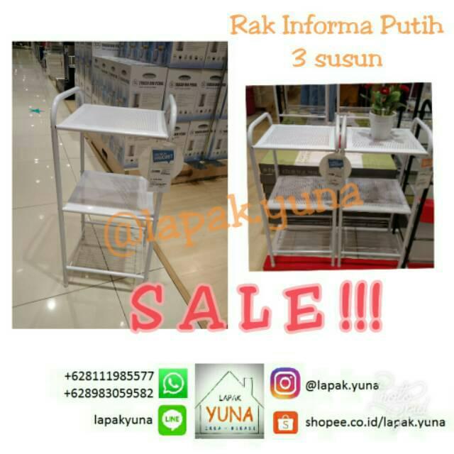 SALE !!! (2 KG) Rak informa Putih 3 Susun