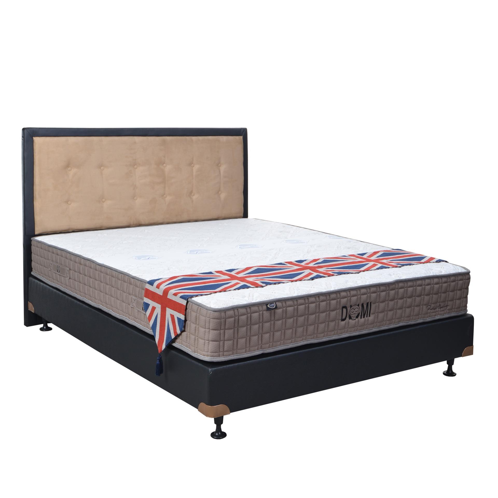 Quantum Springbed Domi Argos (Pocket Spring) Size 100 x 200 Divan Oreo HB Queenstown - Full Set - Khusus Jabodetabek
