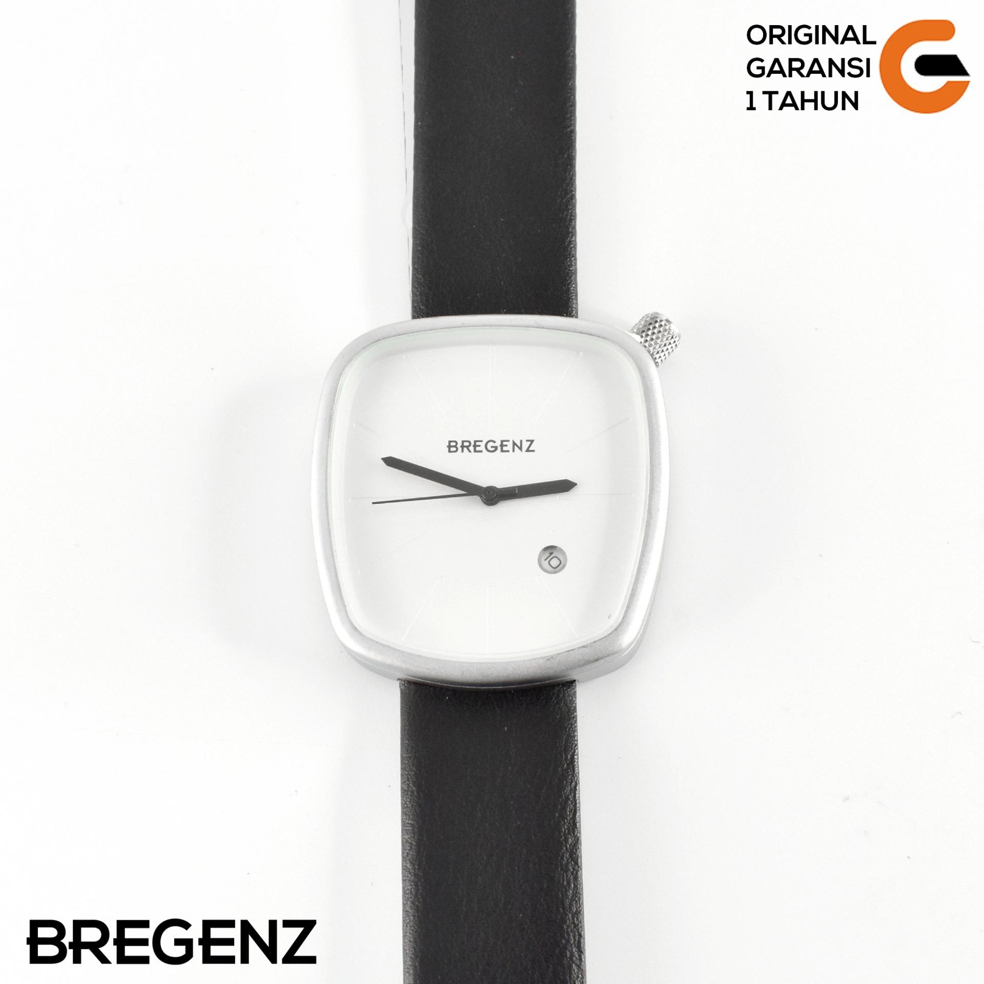 Periksa Harga Jam Tangan Pria Bregenz Sangat Murah BhinekaShop Bregenz Jam Tangan Bregenz Pria Tali Kulit Leather Case Stainless BGZ1015M Black Hitam Coklat Jam Tangan