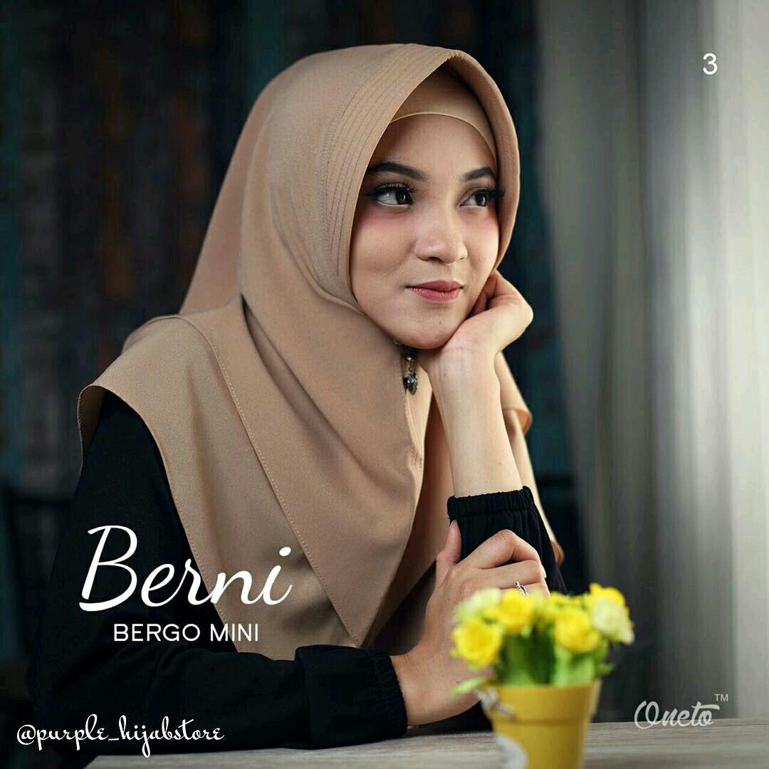 Berni Bergi Mini Mocca / Kerudung Instan / Muslim Wanita / Pet Antem / Mutiara Instan / Khimar