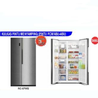 GEA RC-67WS KULKAS SIDE BY SIDE / KULKAS 2 PINTU (Gratis Ongkir JADETABEK)