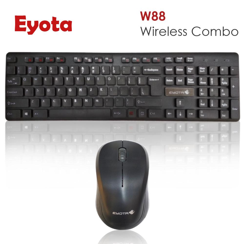 Eyota Keyboard Mouse Wireless Combo - Black