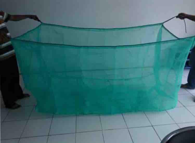 Keramba 3mx3mx1m jaring hijau ikan bibit benih tambak ikan