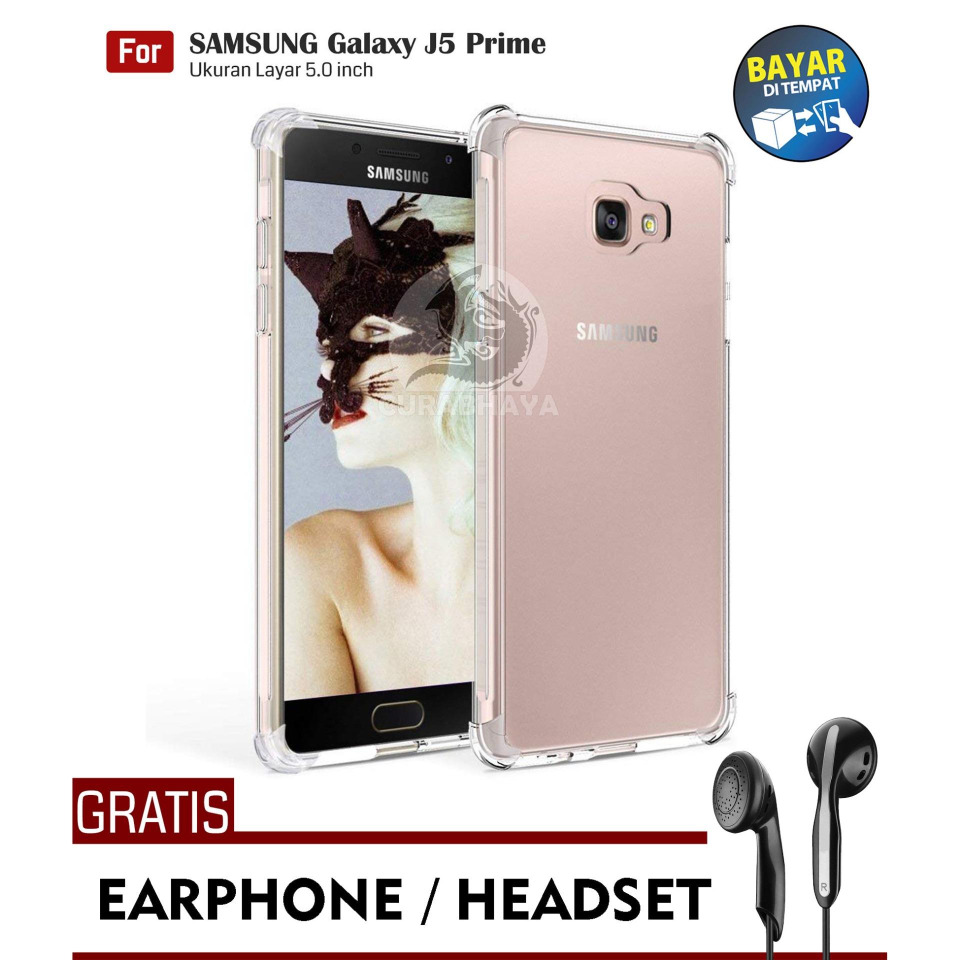 AirShock Samsung Galaxy J5 Prime / On 5 (2016) / G570 / Duos | Anti Crack Premium Softcase Cushion ShockProof + Gratis Free Earphone Headset Handsfree