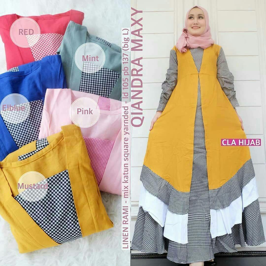 Gamis Qiandra Maxi Dress Balotelly Mix Cotton Pakaian Wanita Panjang Muslim Casual Baju Hijab Syar’I Modern Baju Gaun Pesta Modis Trendy Baju Model Terbaru