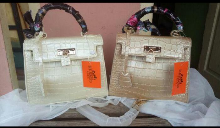 DISKON TAS HERMES KELLY CROCO MINI TEBAL + SYAL SUPER