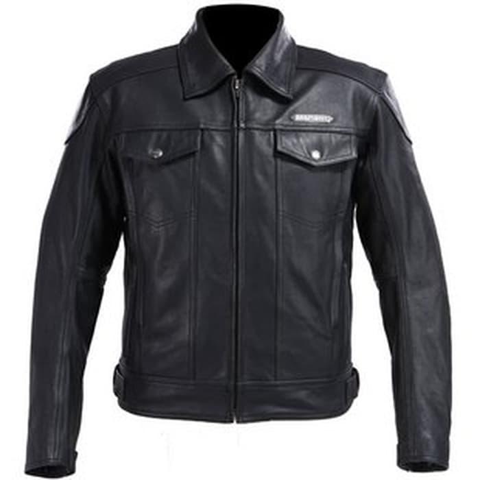 PROMO MURAH! Jaket Semi Kulit Sintetis Pria Safari Model Baru Asli Garut