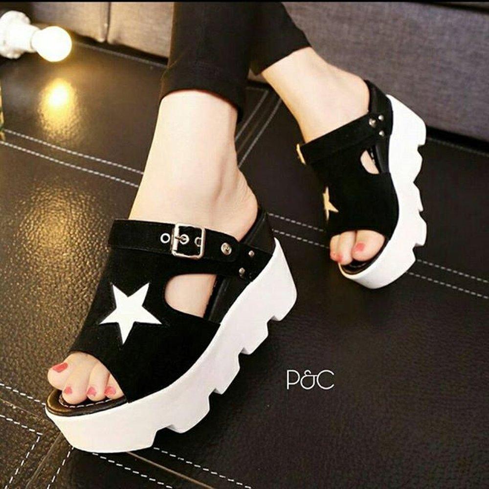 Flash Sale Sandal Wedges Wanita Star P&C Diskon Lazada