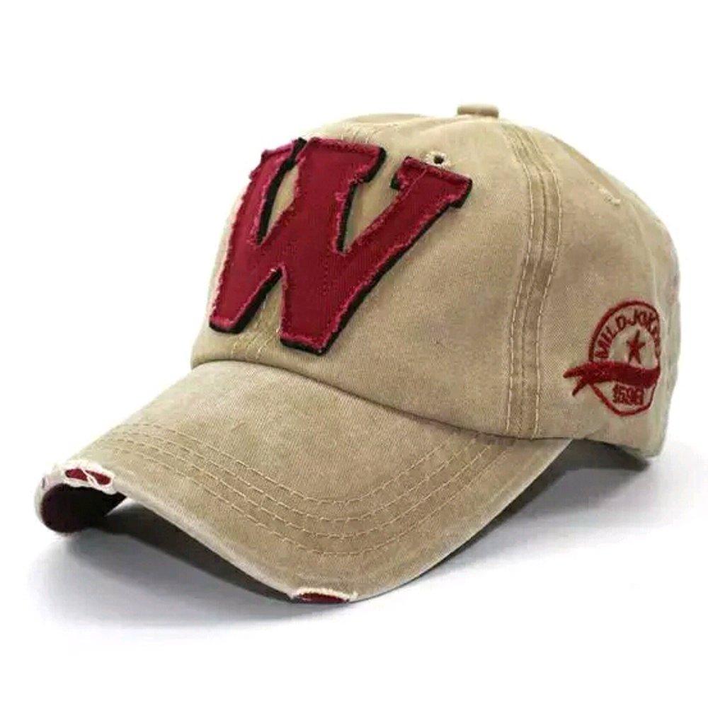 Topi Baseball Huruf W Import Ori Cream Maroon di lapak Topi KanBaru topikanbaru