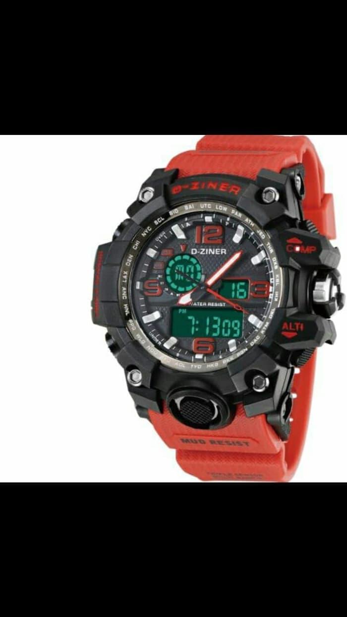 JAM TANGAN PRIA D ZINER GWG 1000 ORIGINAL ANTI AIR RED