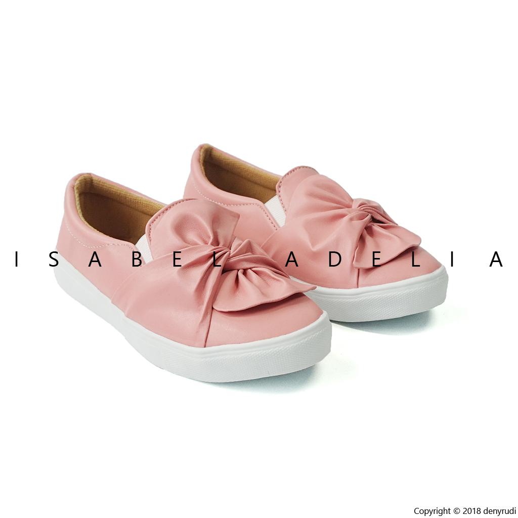 Merce LIRA Sepatu Kets Wanita Slip On Shoes Navy Biru Pink