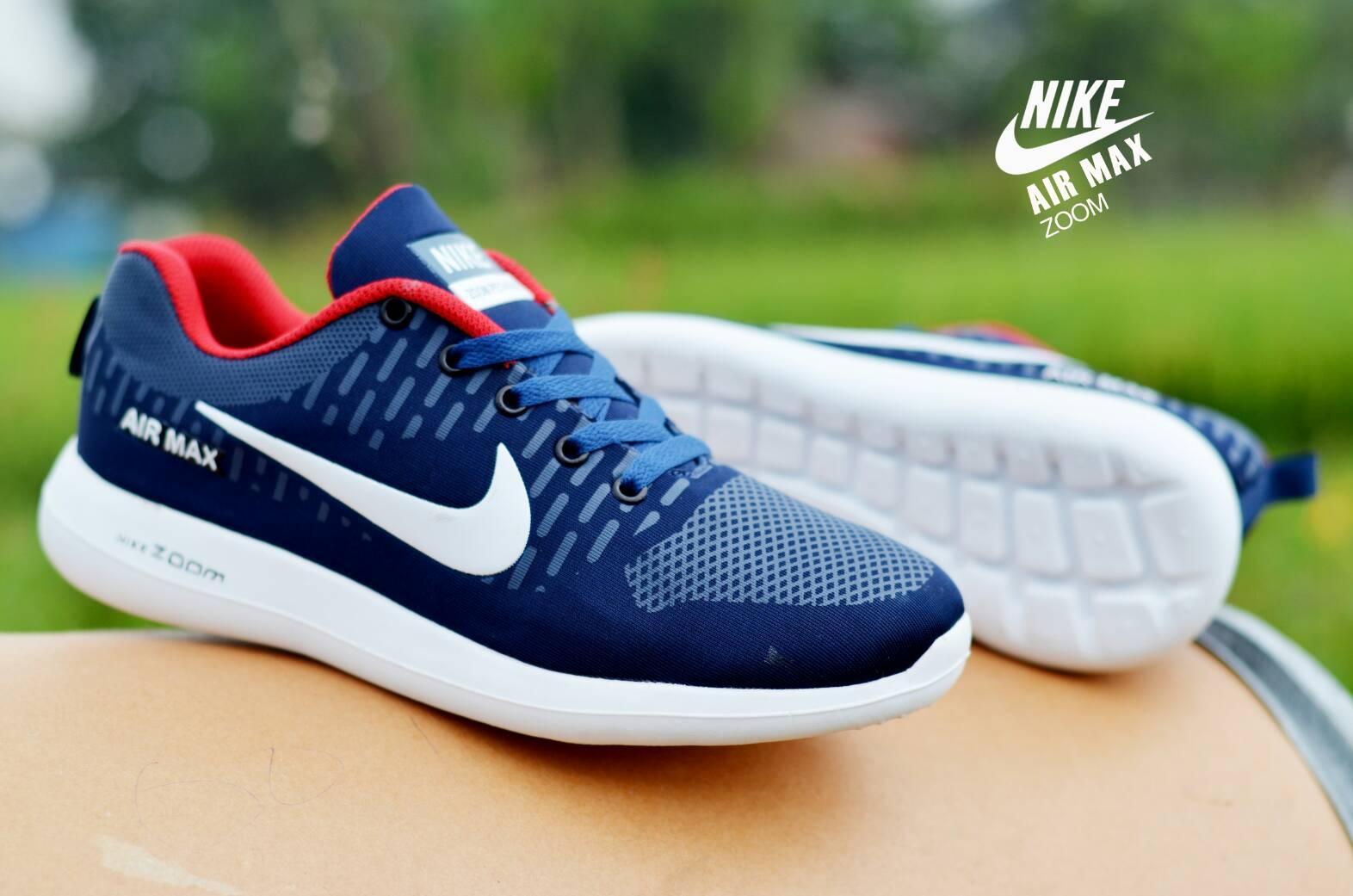 Jual Promo Sepatu Olaharaga Nike Zoom Max Fashion Pria warna navy