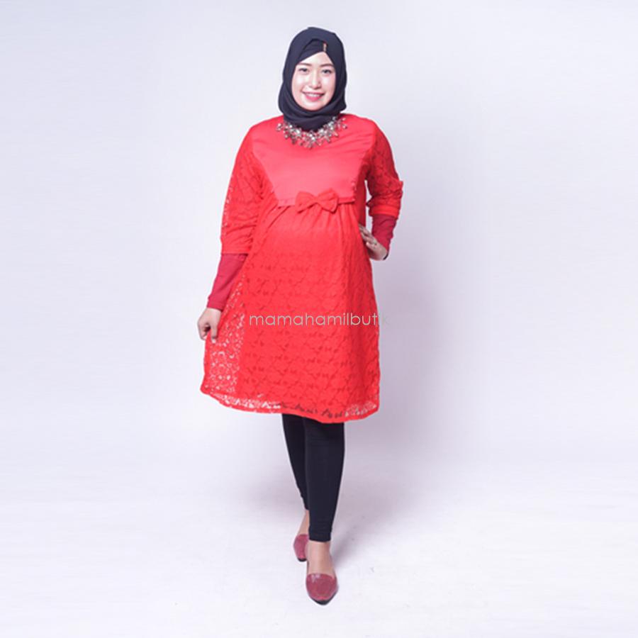 Ning Ayu Dress Hamil Brokat Pita Toksedo Ivanna Dress - DRO 900 / Baju Menyusui Lengan Panjang / Baju Atasan Menyusui / Baju Menyusui Muslimah / Baju Muslim Wanita untuk Ibu Menyusui/ Baju Hamil Untuk Kerja / Baju Hamil Untuk Kerja Modis