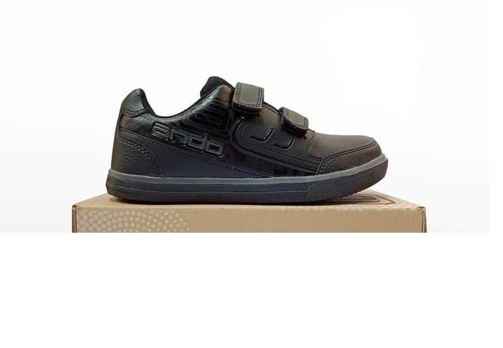 SEPATU SEKOLAH ANAK FULL HITAM VELCRO VECTOR SEPATU SD SMP KETS / SEPATU SEKOLAH ANAK LAKI LAKI PREMPUAN MODEL TERBARU / SEPATU KETS ANAK OLAHRAGA / SEPATU SPORT ANAK JOGGING