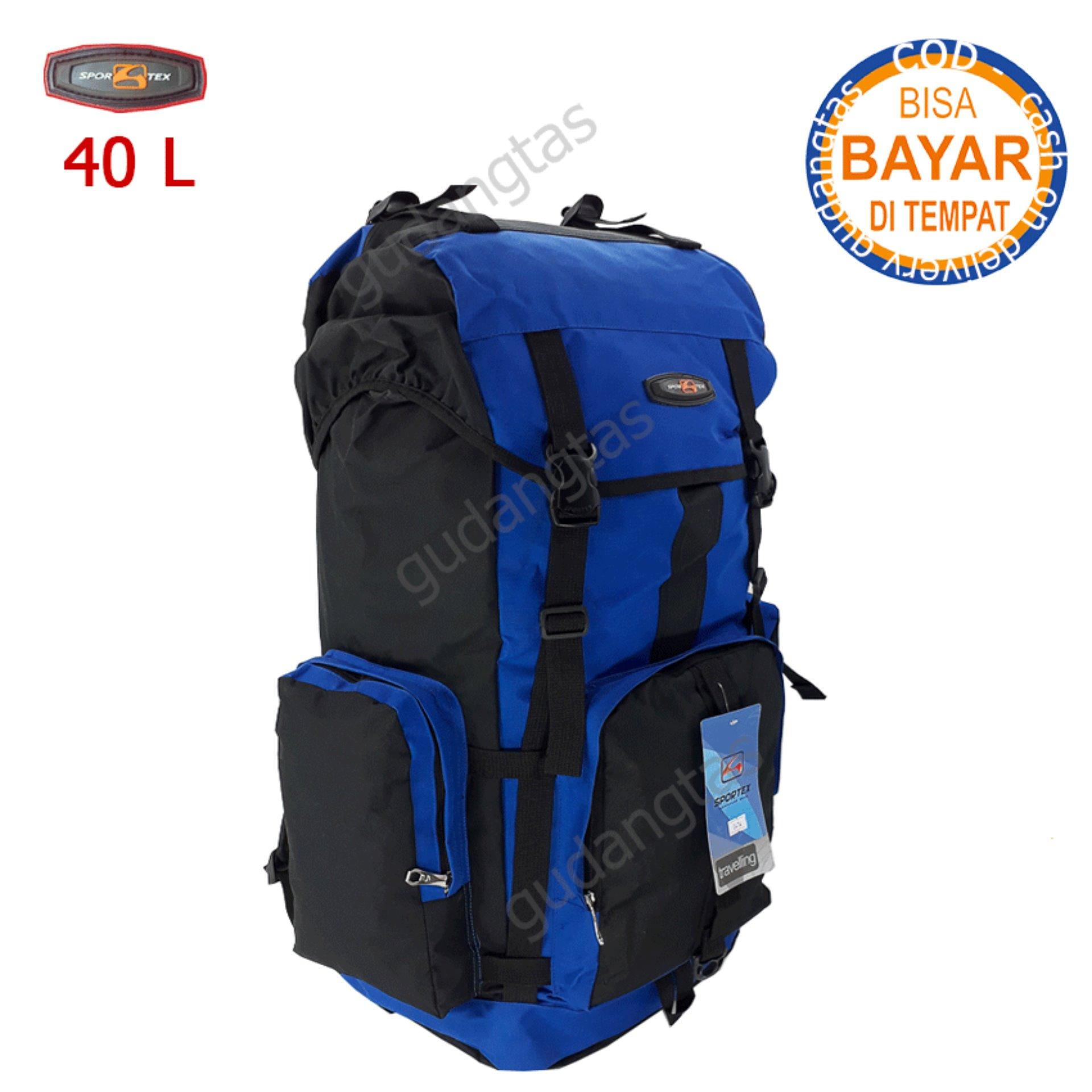 TOKO INDONESIA Perbandingan harga 4 4 4 22 06 18 Sportex Tas Gunung Tas Keril Tas Carrier Ransel Camping Tas Hiking 40L 04YY Biru Terang kombinasi Hitam