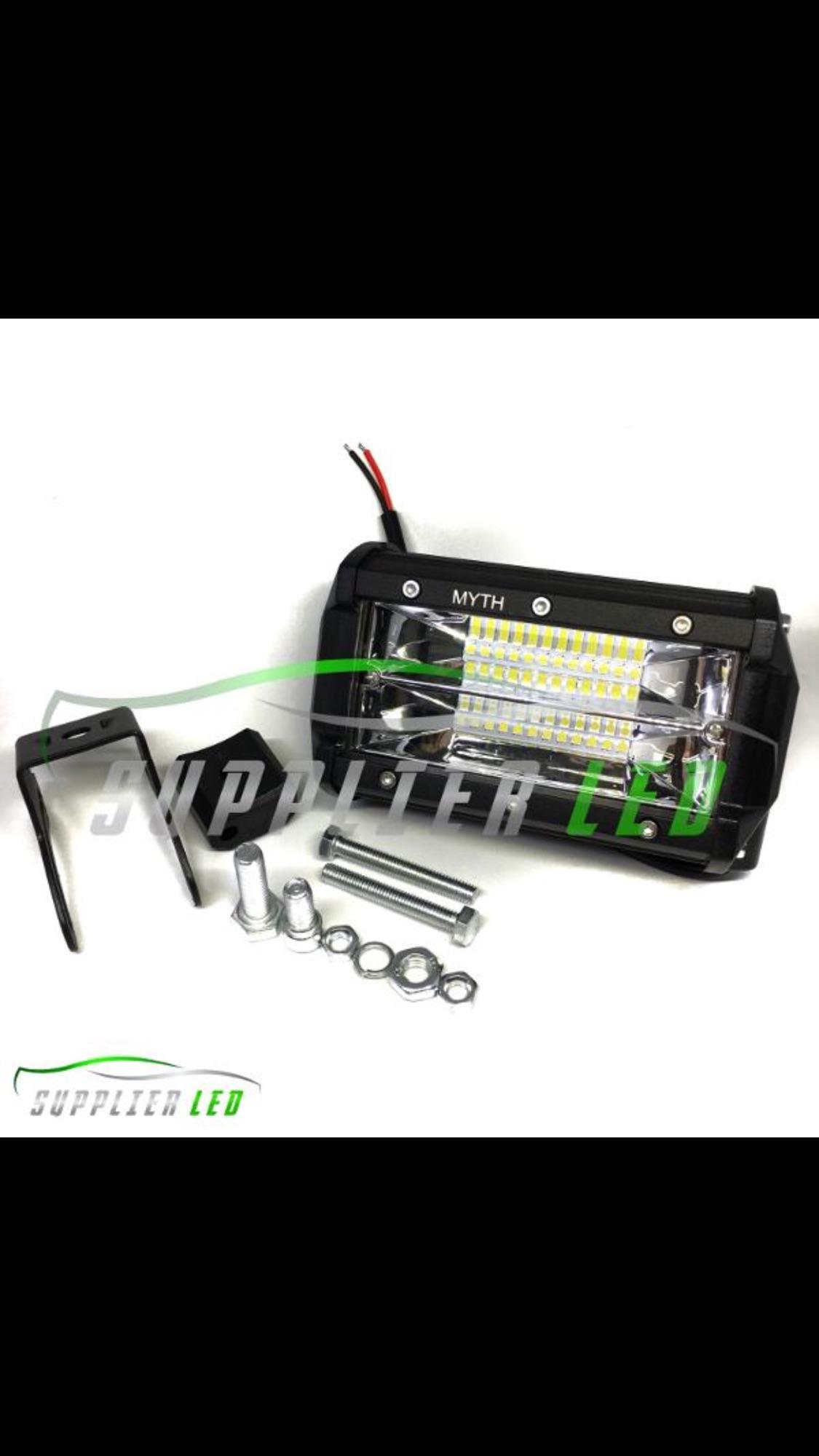 Lampu Tembak Sorot OFFROAD Motor Mobil LED Bar CREE 24 Titik Mata Dua Susun Wide Lens
