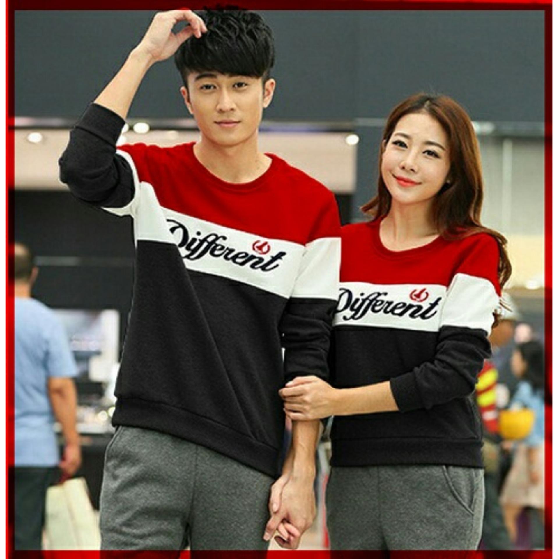 Kaos Couple Lengan Panjang Different