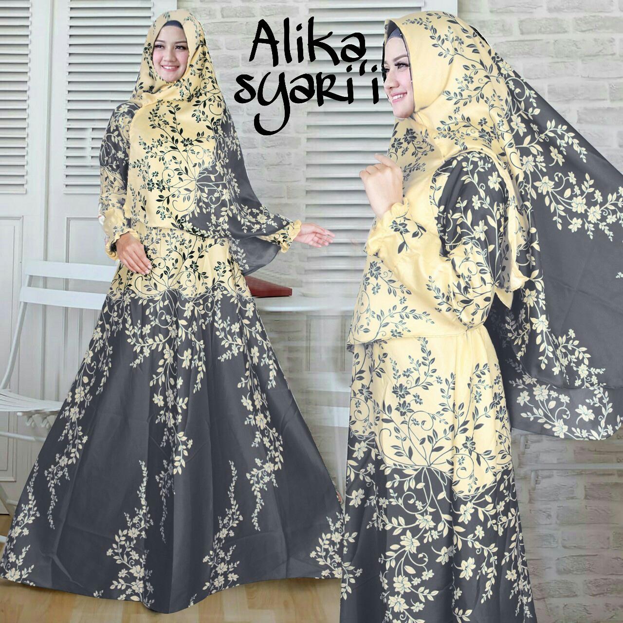 Gamis Muslim Alika Syari Abu - (Real Pict)