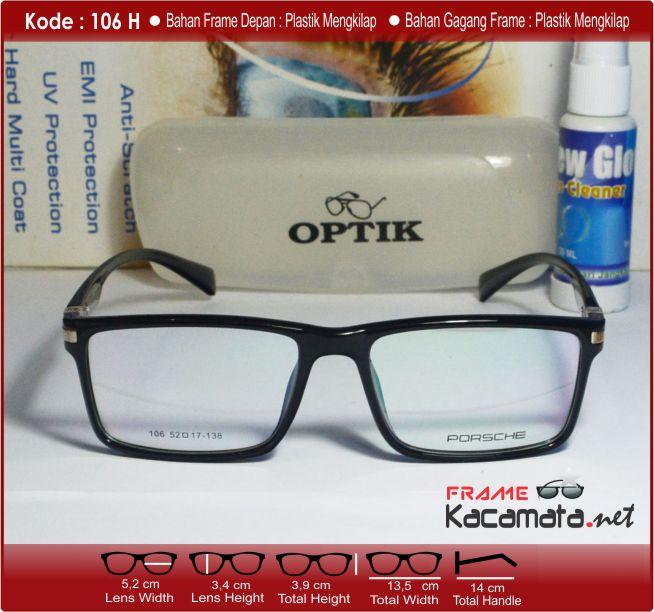 Frame kacamata 106 + lensa minus/plus/silinder kacamata sport untuk pria dan wanita