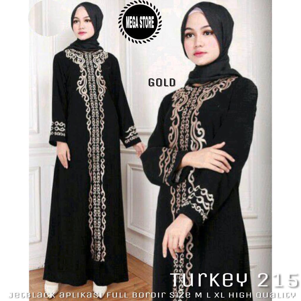 BAJU TURKEY HITAM GOLD HIGH QUALITY SIZE L