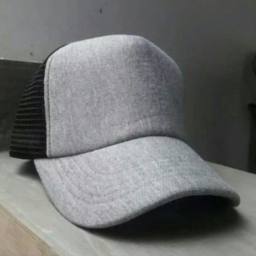 Promo Topi Trucker Abu Muda Polos