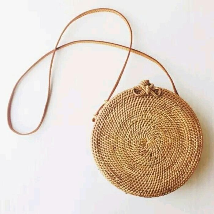 TAS ROTAN BALI BULAT 20CM