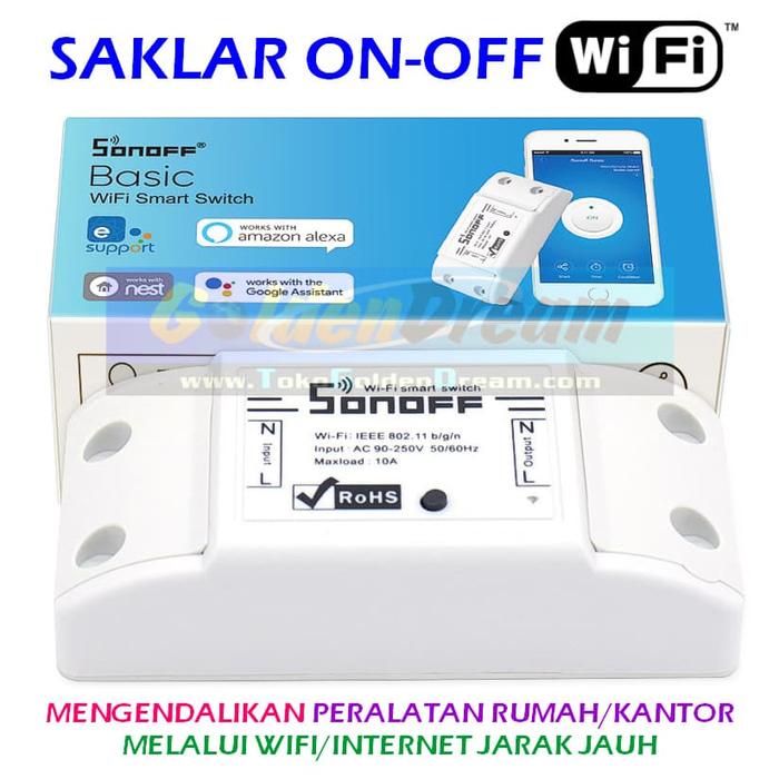 Saklar WiFi Control Internet Switch Jarak Jauh Lampu Remote Sonoff