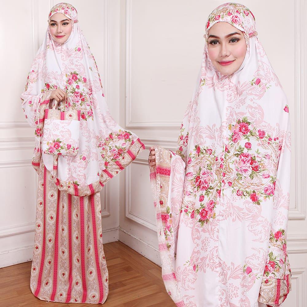 RULIVA - MUKENA BALI MUKENA CANTIK SARUNG MUKENA WANITA PERALATAN SHOLAT MUKENA MEIDA PEACH