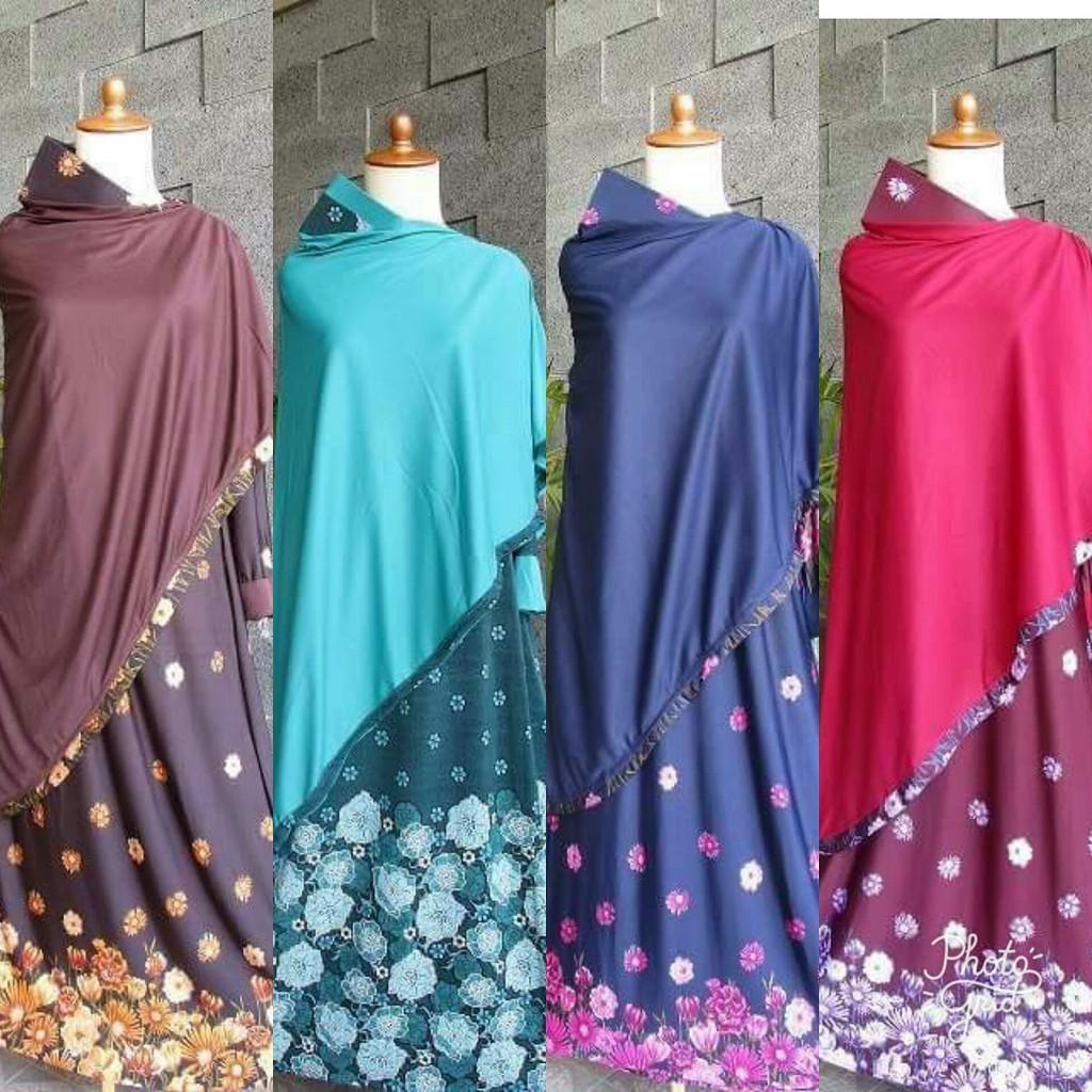 Banting Harga Ngabisisn Stok- Grosir Gamis Jersey Bergo /Baju Murah / Terlaris Dan Terbaru / Syari (BERGO MOTIF_TOSCA)