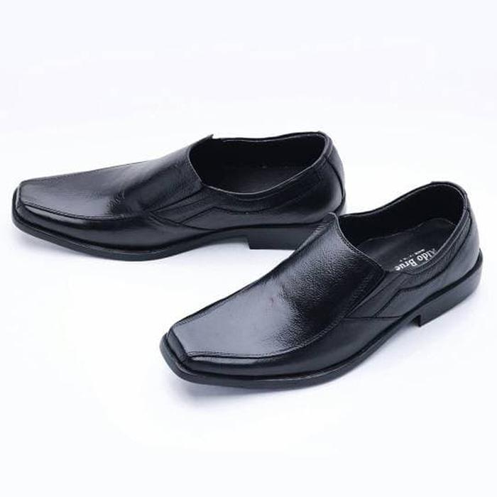 ORIGINAL!!! Import Sepatu Pria Pantofel Formal Slip On Kulit Asli Murah 502Ht Ter