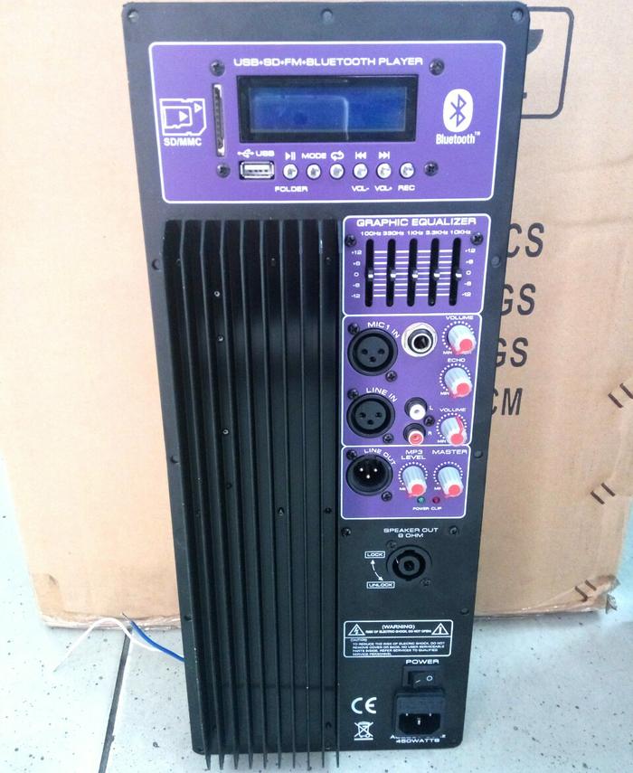 ORIGINALS mesin Speaker active 12/15 inch 450 watt usb sd bluetooh ukuran 16X40
